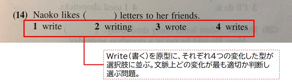 英検３級筆記　その他文法問題